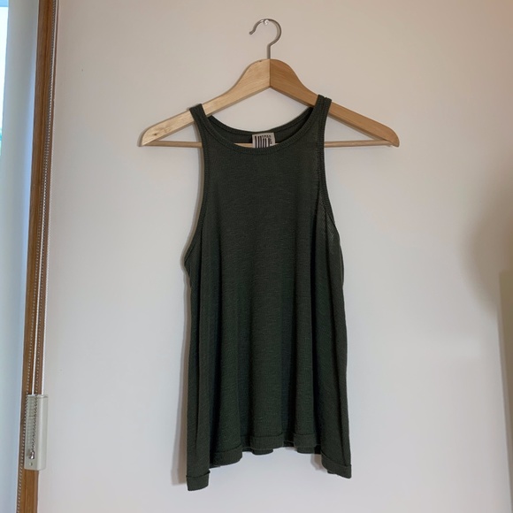 Free People flowy army green/olive tank top - Picture 4 of 6